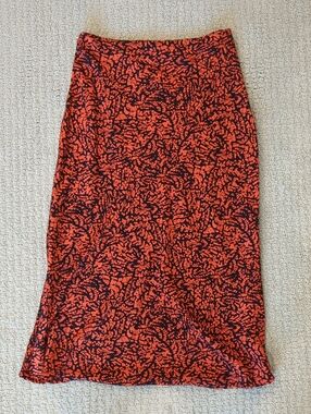 The Fifth Label Red and Black Abstract Maxi Skirt